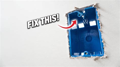 electrical box off wall|repair broken electrical outlet box.